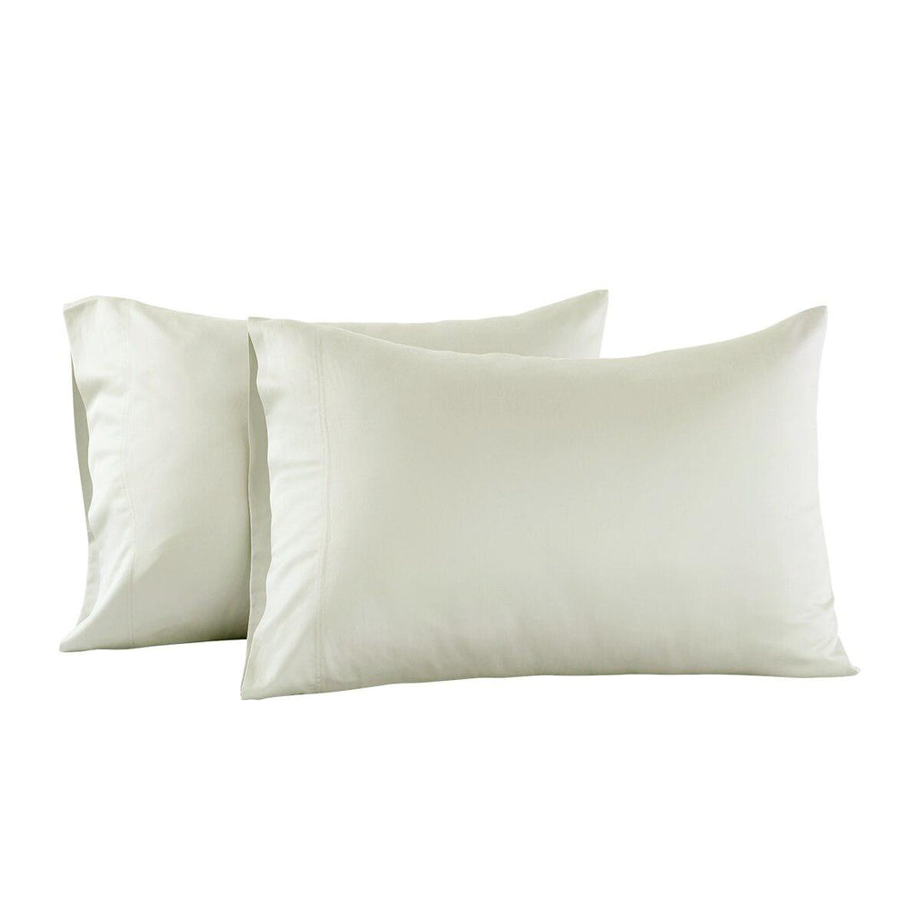 Luxurious 500 Count Soft Cotton Sateen Pillowcases  Ivory