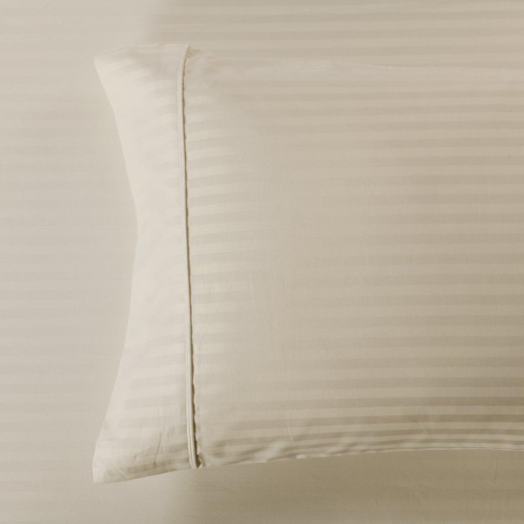 Damask Stripe 600 Thread Count Pillowcases (Pair)-Royal Tradition-King Pillowcases Pair-Linen-Egyptian Linens