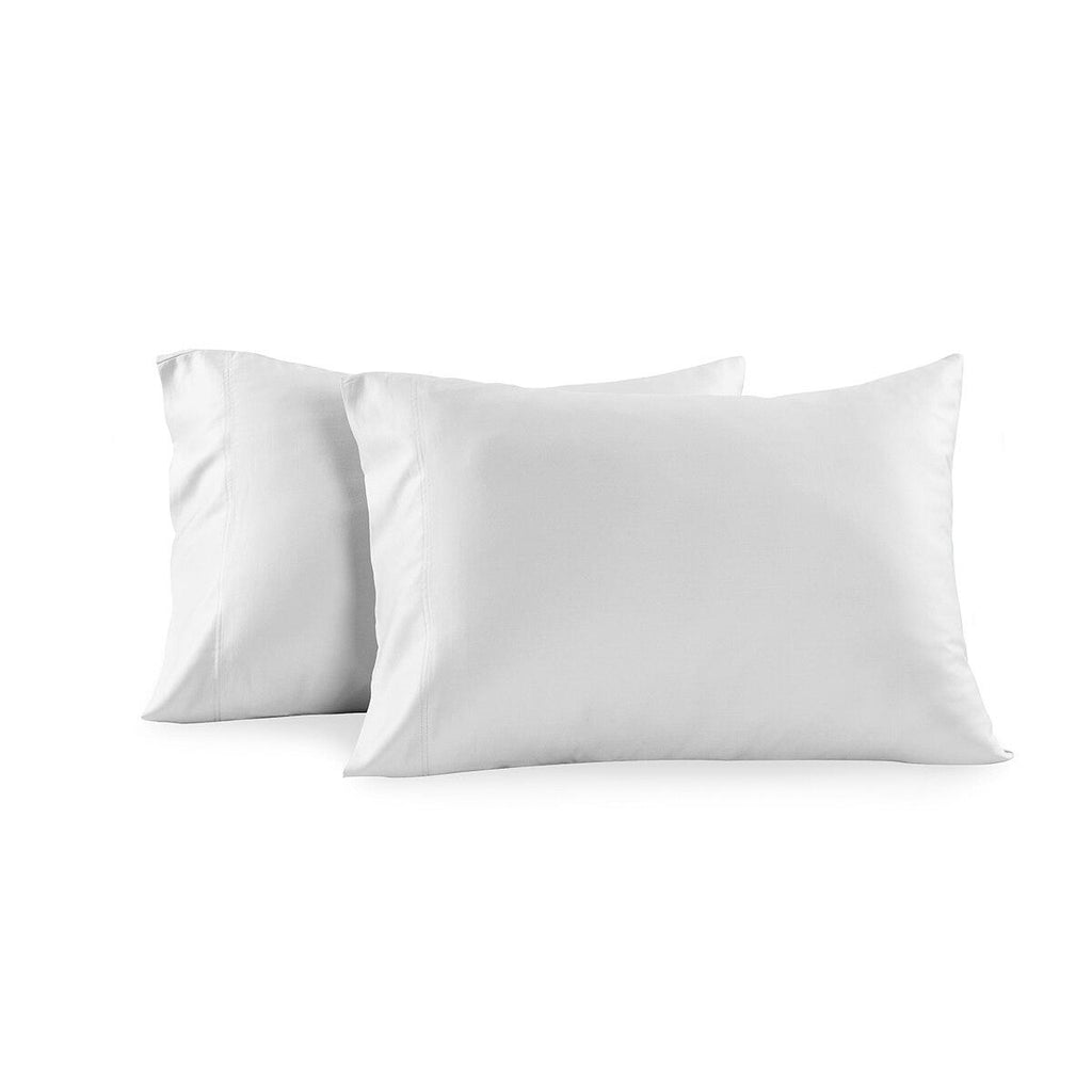 Luxurious 500 Count Soft Cotton Sateen Pillowcases  White