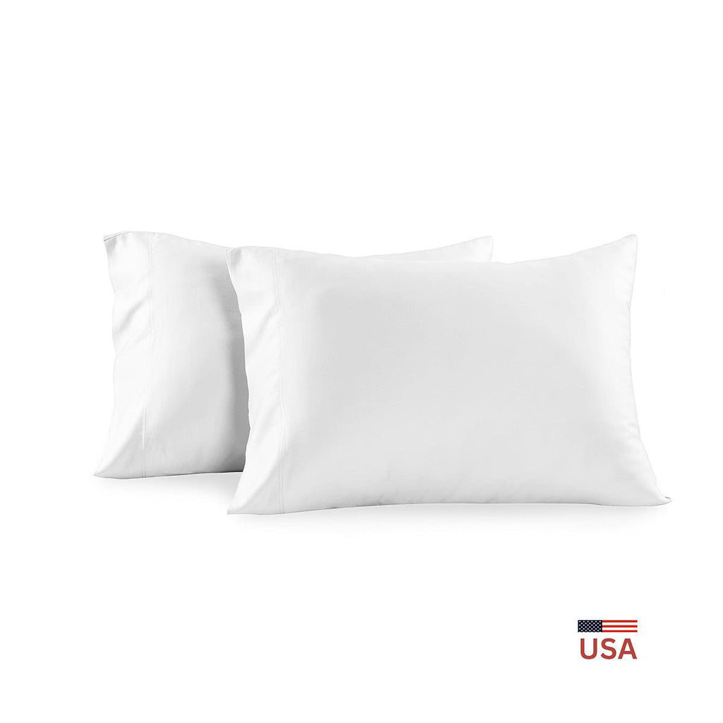 Soft Cotton Sateen Pillowcases (Pair) Made In USA-Wholesale Beddings